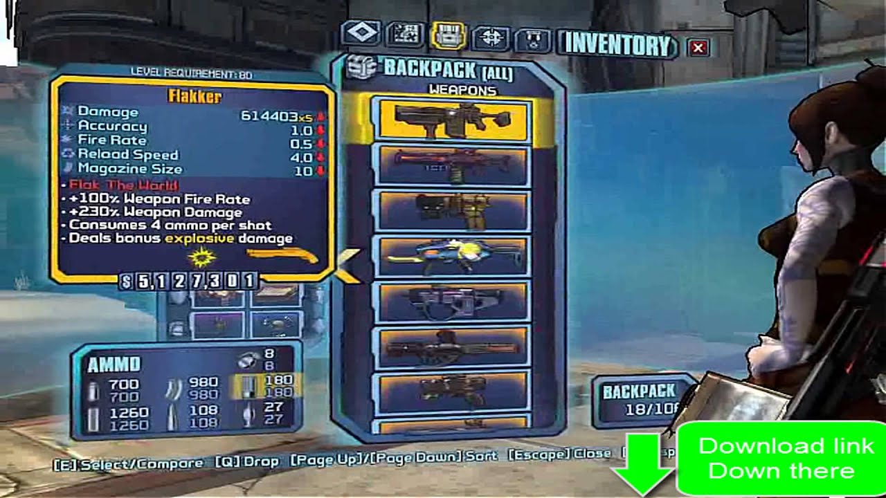 borderlands 2 modded character saves pc
